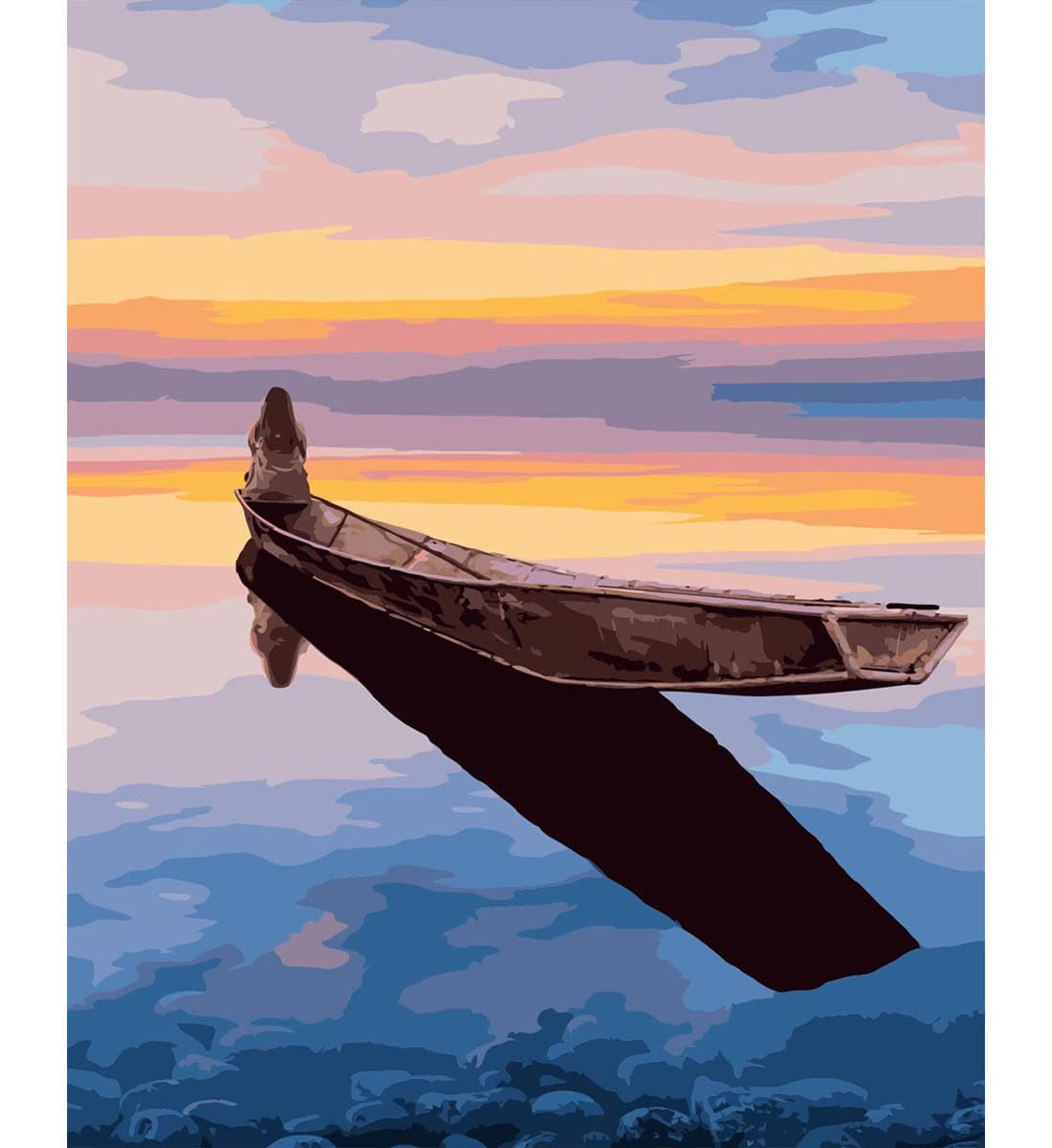 SUBERY DIY Oil Painting Paint by Numbers Kits Drawing On Canvas by Hand Coloring Arts - Walk Alone 16x20 inch (Without Frame)