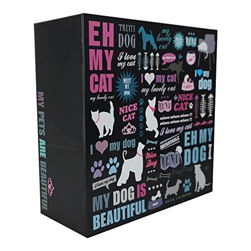 Virojanglor Square My Beautiful Pet Cat Dog Metal Storage Box Tin 25 x 25 x 10cm