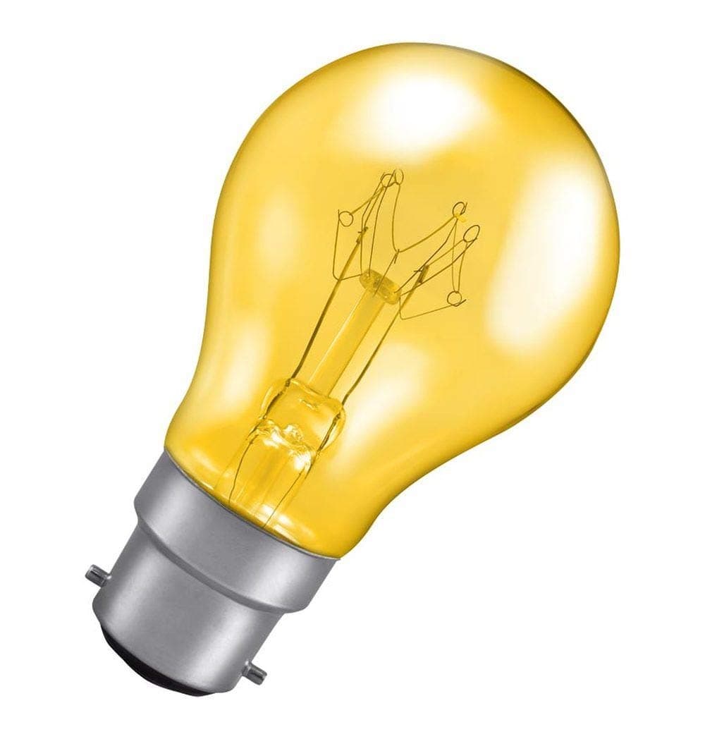 Crompton Lamps 15W GLS B22 Dimmable Harlequin IP65 Amber Translucent