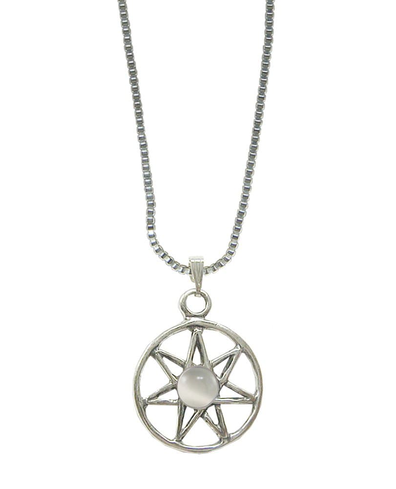 Sterling Silver Fairy Star with White Moonstone Made in America Other Gemstones Available