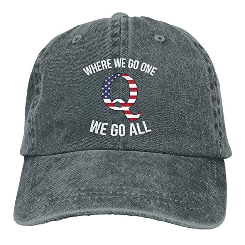 Q Anon Where We Go One We Go All Vintage Washed Dyed Dad Hat Adjustable Baseball Hat …