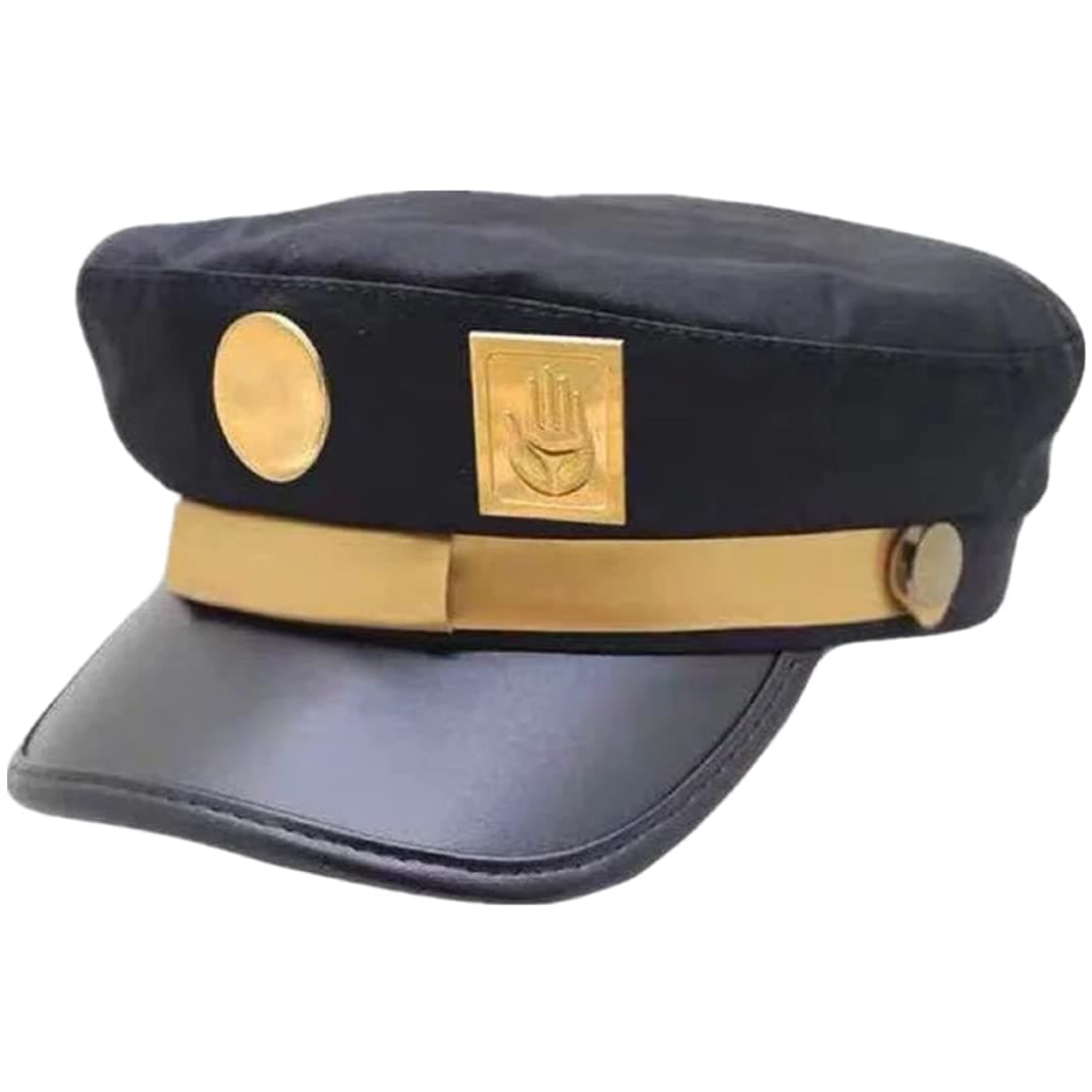 damdos Cosplay Hats for Jotaro Kujo Hat Visored Props Peaked Women Baseball Caps Black