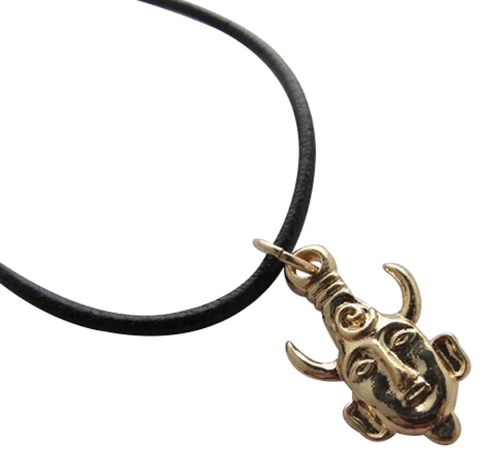 eKingstore Fashion Supernatural Dean Winchester Mask Amulet Demon Pendant Necklace(Golden)