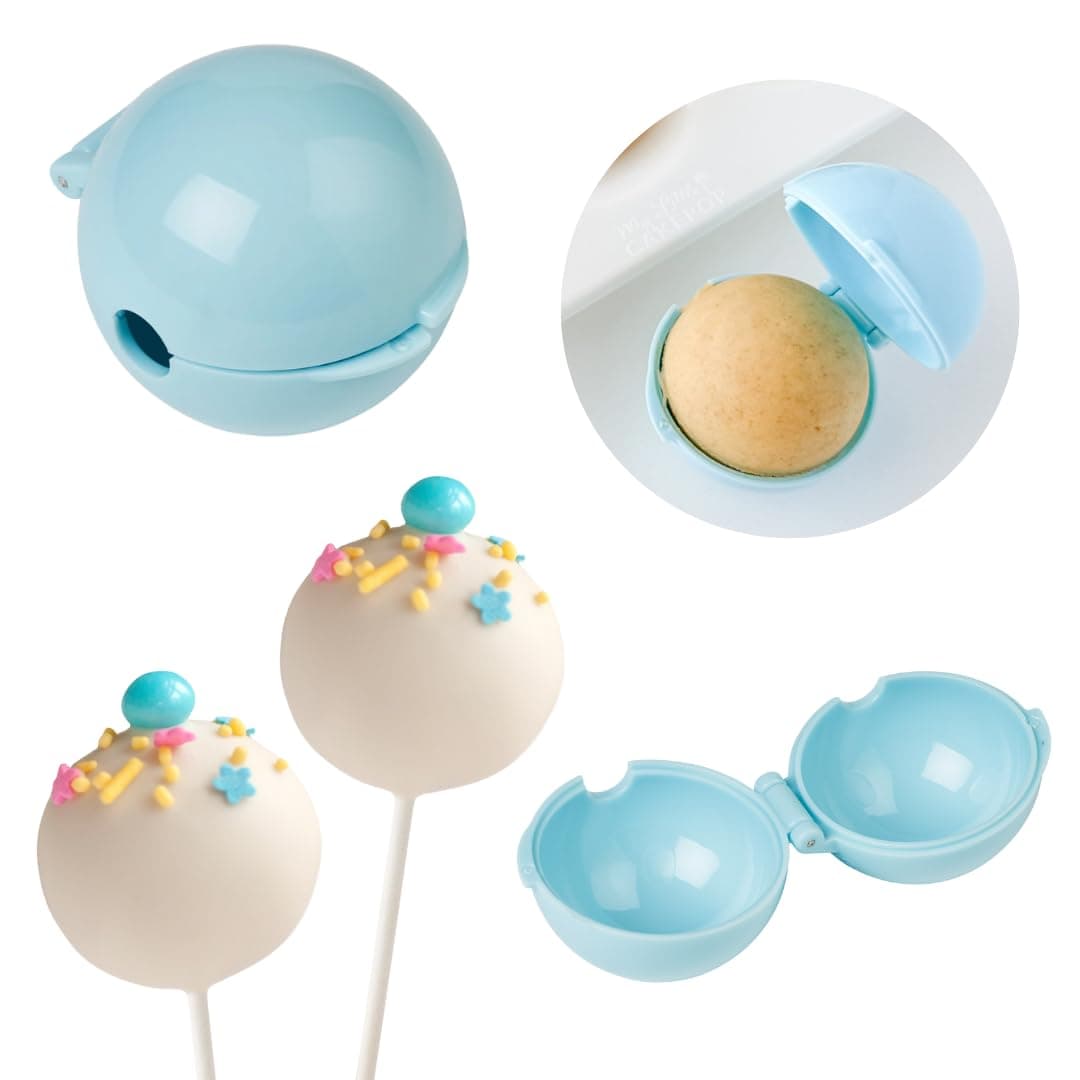 The Original My Little Cakepop Pro Cake Pop Mold since 2010. Round 1.1oz with Air Pocket Shaped. Injection Molded with ABS Food Grade BPA Free Plastic. Hygienic and strong. Use for Cake Pops and More.