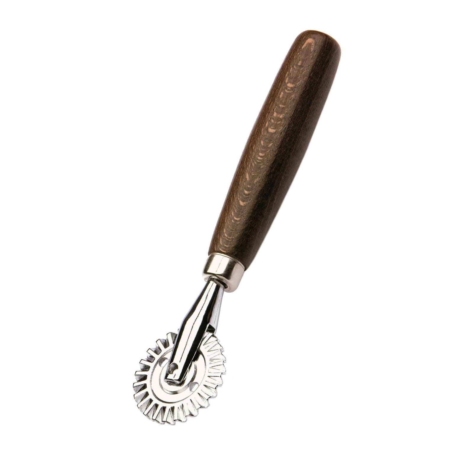 Tredoni 1.6" Pastry Wheel - Dough Stamp Cutter/Crimper, Pasta/Ravioli/Pie Maker, 4cm Stainless Steel Wheel Wooden Handle