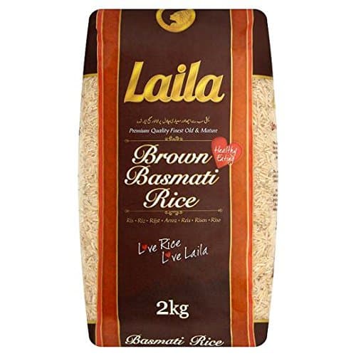 LAILABrown Basmati Rice - 2kg (Pack of 2)