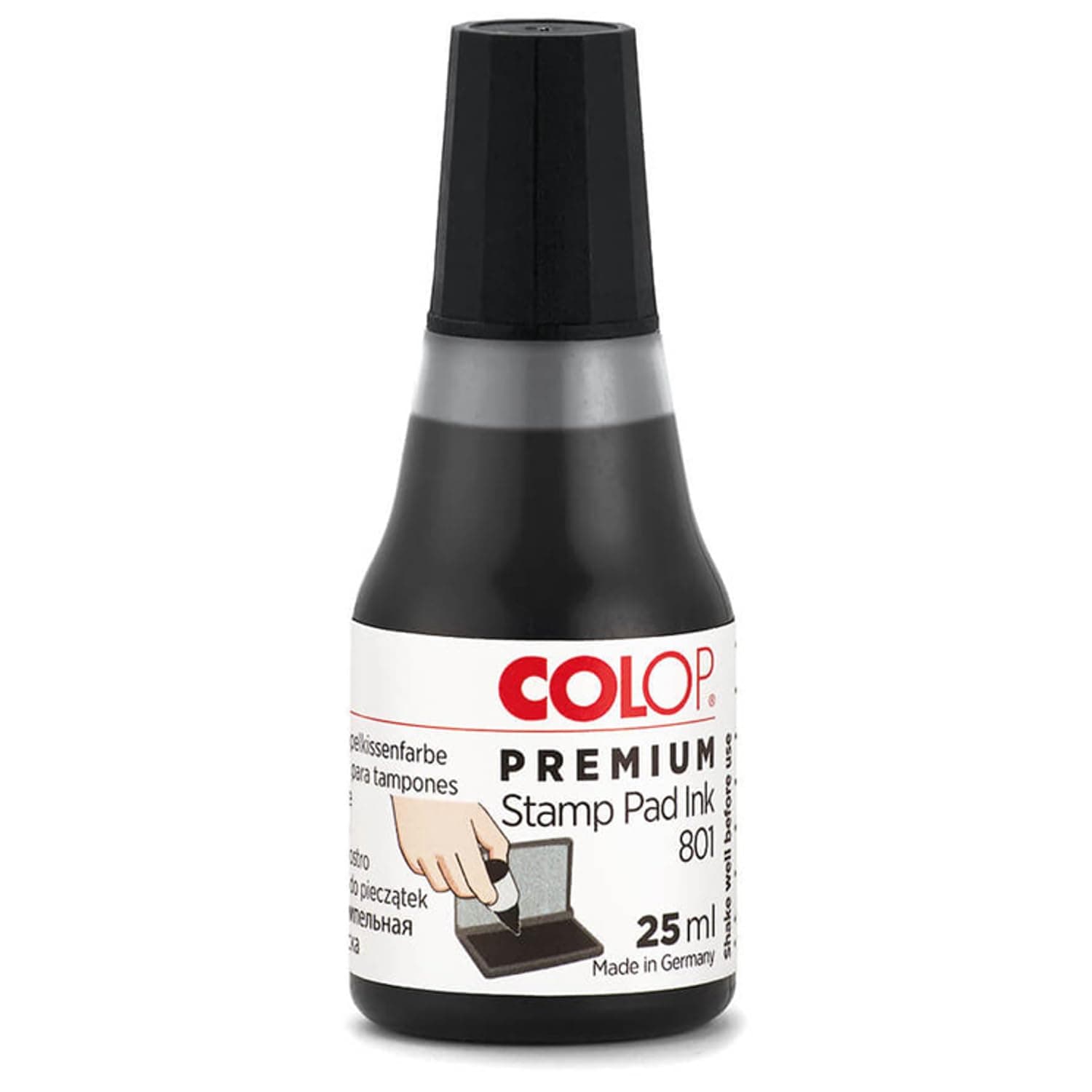 Non-Toxic, Water Based 801 Premium Ink (Black, 25 ml)