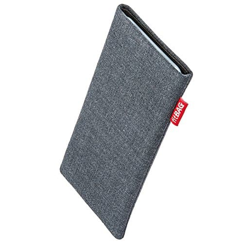 fitBAG Jive Gray Custom Tailored Sleeve for Apple iPhone 8 / SE 2 (2020) / SE 3 (2022) | Made in Germany | Fine Suit Fabric Pouch case Cover with Microfibre Lining for Display Cleaning