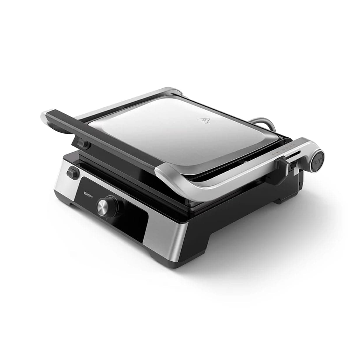 Versuni Philips Contact Grill - Adjustable Temperature Large Cooking Surface and High Power - Removable Non-Stick Plates and Grease Catcher (HD6301/90)