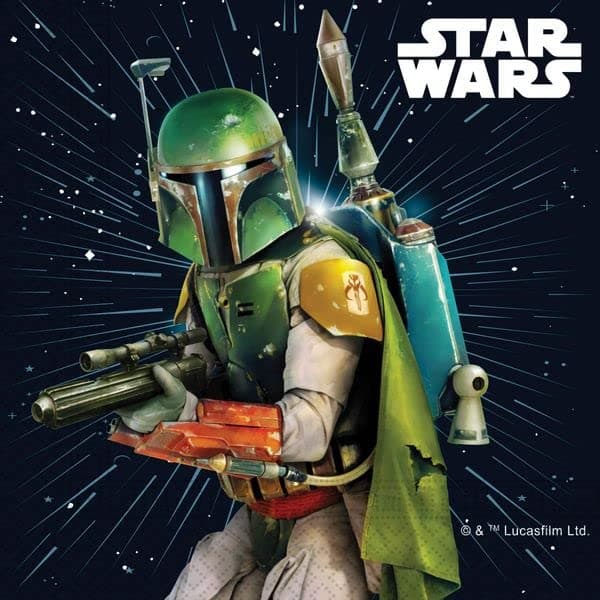 Procos - 93881 FSC Paper Napkins Star Wars Galaxy (33 x 33 cm, Double Veil), 20 Pieces, Multicoloured, 93881