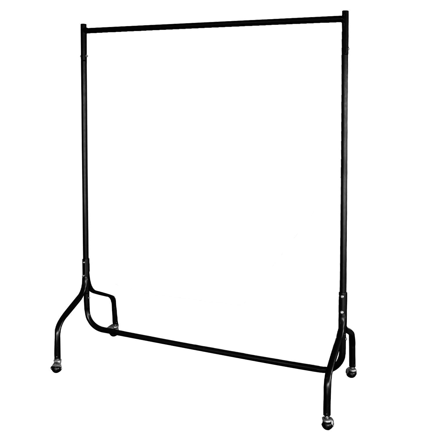 Gaming Master Clothes Hanger Heavy Duty Max Capacity 200Ib Durable Cloakroom Garment Racks with Wheels 4 ft Long x 5 ft High Anti-rust Stainless Steel Spray Paint Material Sturdy Balcony Clothing Rail