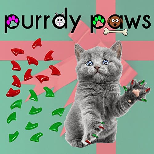 Purrdy PawsSoft Nail Caps for Cat Claws Christmas Combo (Medium)