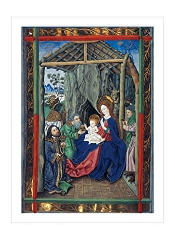 Adoration of The Kings Art Double Card 12x17 cm 6 Pieces. …9876