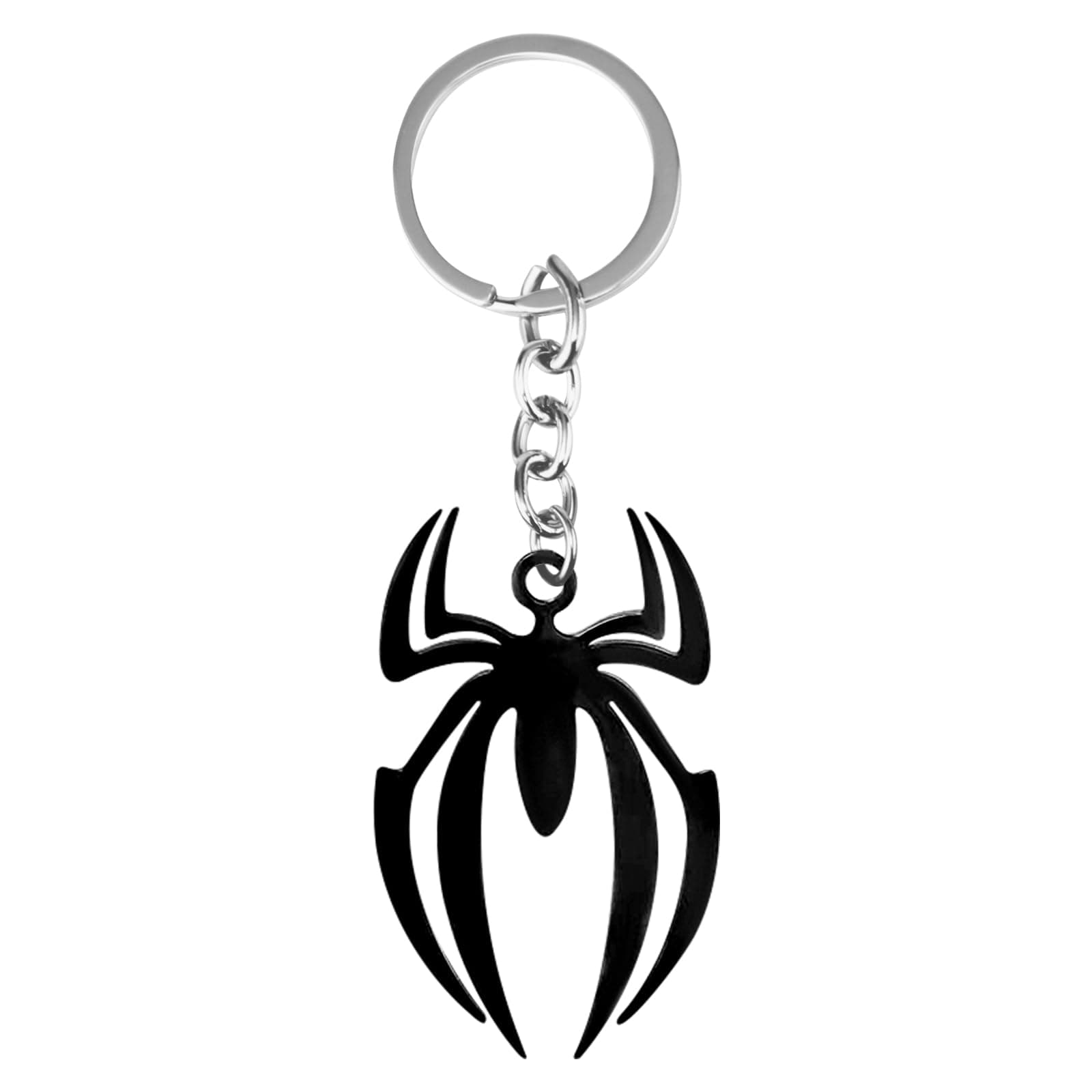 3D Black Spider Keychain Car Metal Key Ring Fob Ring Gifts