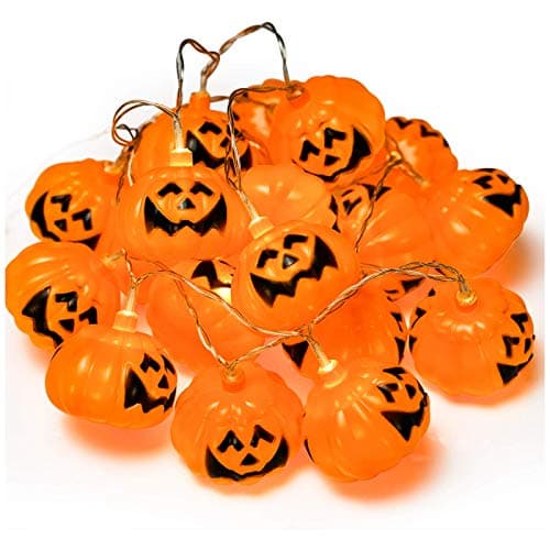 JamBer Halloween Pumpkin Fairy Lights 20LED Pumpkin String Lights 3D Halloween Orange Pumpkin Lights for Outdoor Garden, Yard, Patio, Xmas Tree, Party, Home Decoration