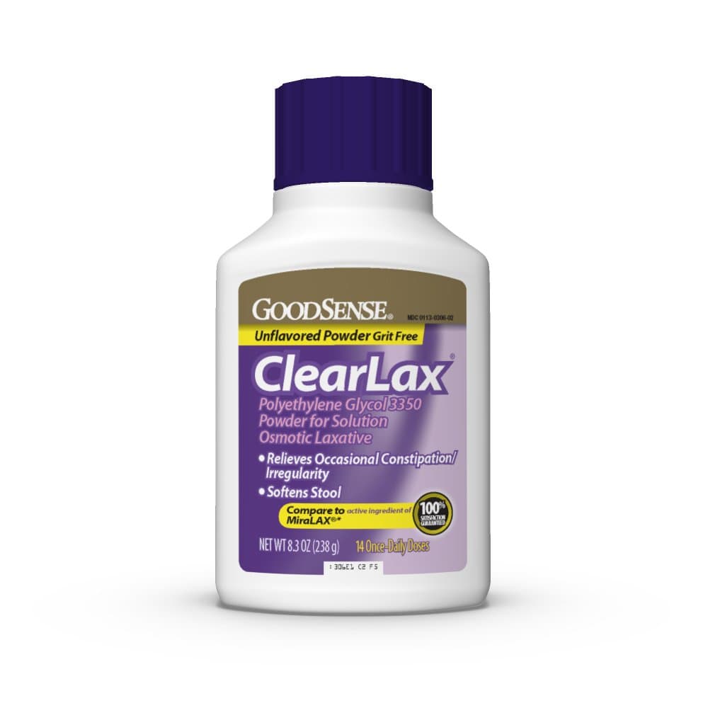 ClearLax, Polyethylene Glycol 3350 Powder for Solution - Osmotic Laxative for Constipation Relief, Unflavored, 8.3 oz