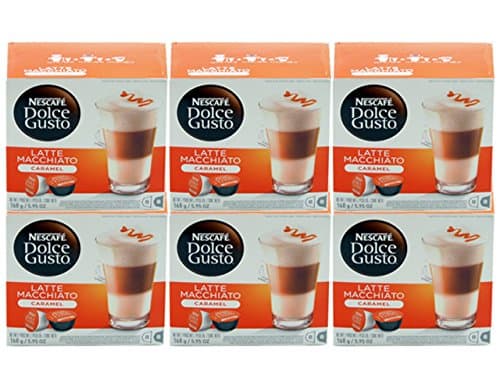Dolce Gusto Caramel Latte Macchiato (Case of 6 packages; 96 Capsules Total)