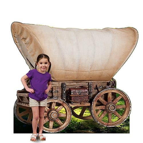4 ft. 8 in. Western Cowboy Pioneer Wagon Standee Standup Photo Booth Prop Background Backdrop Party Decoration Decor Scene Setter Cardboard Cutout