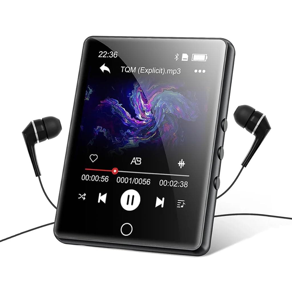 AUDIOCULAR M41 32GB MP3 Player with Headphones, Portable Music Player, HiFi Bluetooth Digital Audio Player with 2.8" LCD Touch Screen, Built-in Speaker, Voice Recorder, Player