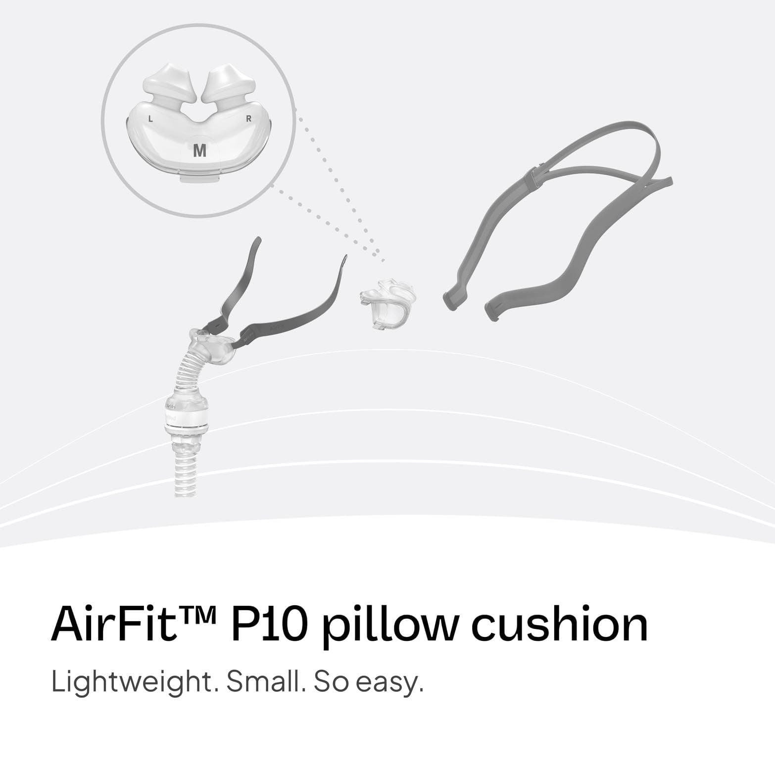 ResMed AirFit P10 and AirFit P10 for Her CPAP Mask Pillows MEDIUM