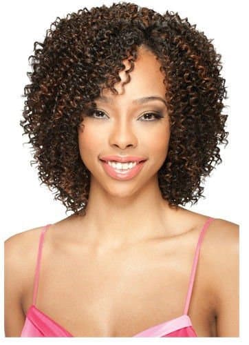 AQUA JERRY 3PCS (1B Off Black) - Model Model Pose Pre-Cut Human Hair Mastermix Weave Extension