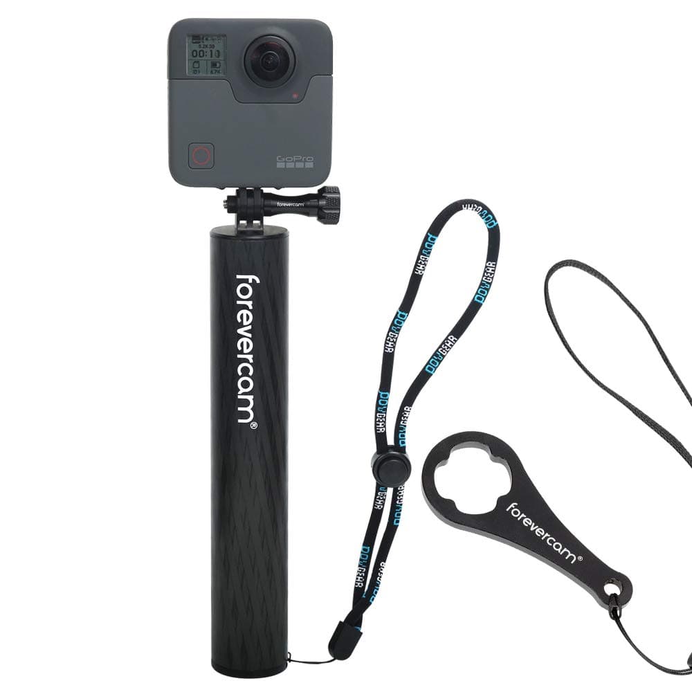 Forevercam Selfie Stick Tripod Floating Aluminum Waterproof Hand Grip Mount,Camera and Adjustable Wrist Strap for All Types Compatible Gopro Hero 3/4/5/6/7 Fusion Cameras