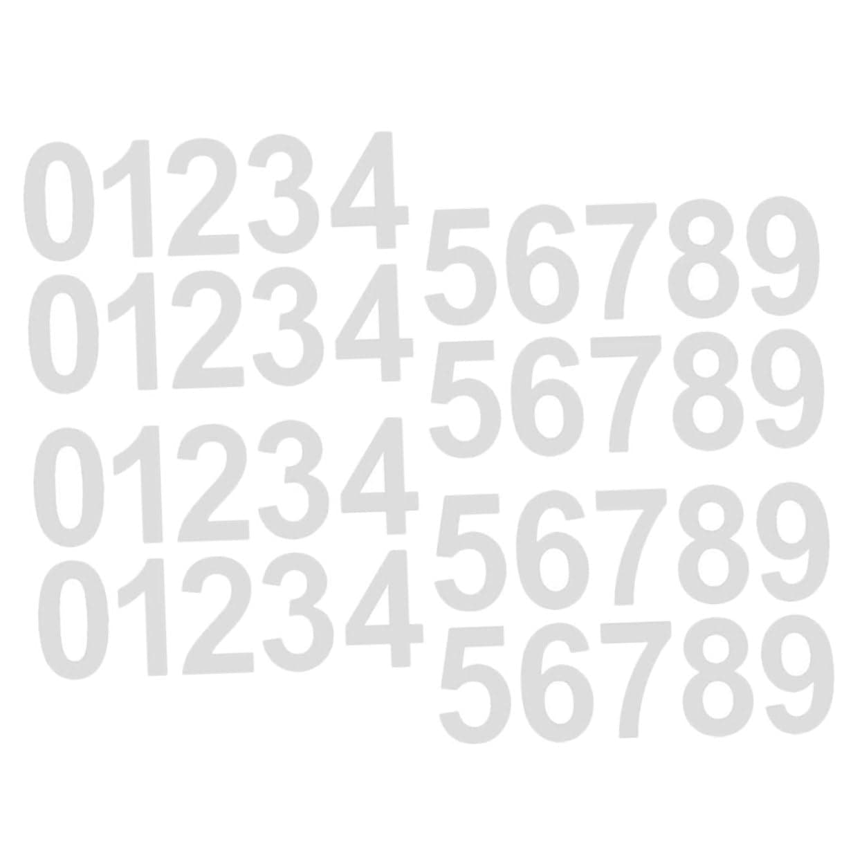 4 Sets Reflective Number Sticker Mailbox Address Stickers Address Stickers for Mailbox Self-adhesive Mailbox Numbers Reflective Address Stickers Car Stickers Emblems Mailbox Sign