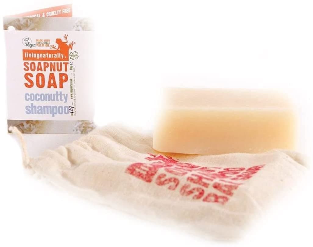 Living Naturally | Coconutty Soapnut Shampoo Bar | 2 x 90g
