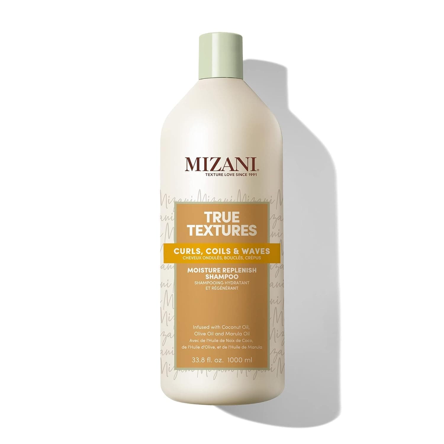 True Textures Moisture Replenish Shampoo For Curly Hair - Smooths & Hydrates With Coconut Oil, Sulfate & Paraben-Free