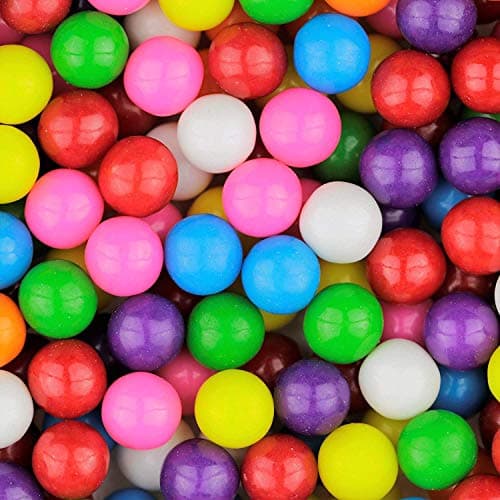 Gumballs for Gumball Machines Refills Bubble Gum 0.5" 1 lb Mini Assorted Gumballs in Bulk for Vintage Machines Classic Colored Fruit Small Bubblegum (PACK OF 4)