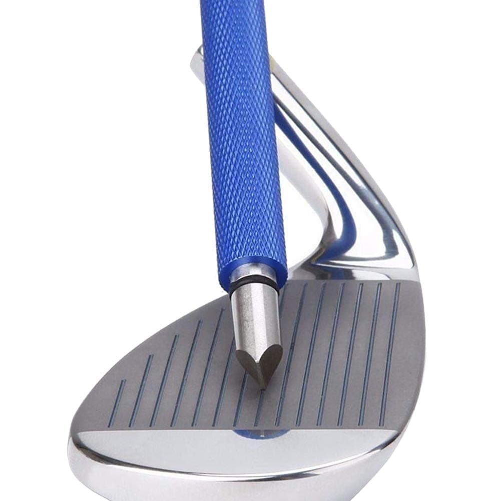 Golf Club Groove Sharpener, Re-Grooving Tool and Cleaner for Wedges & Irons - Generate Optimal Backspin - Suitable for U & V-Grooves