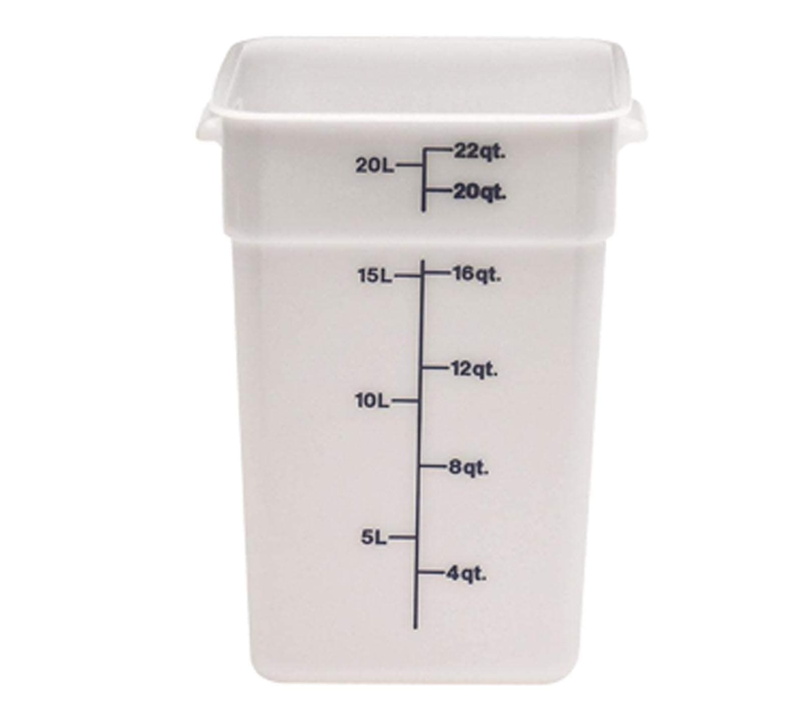 22SFSP148 White Poly 22 Qt CamSquare Food Storage Container