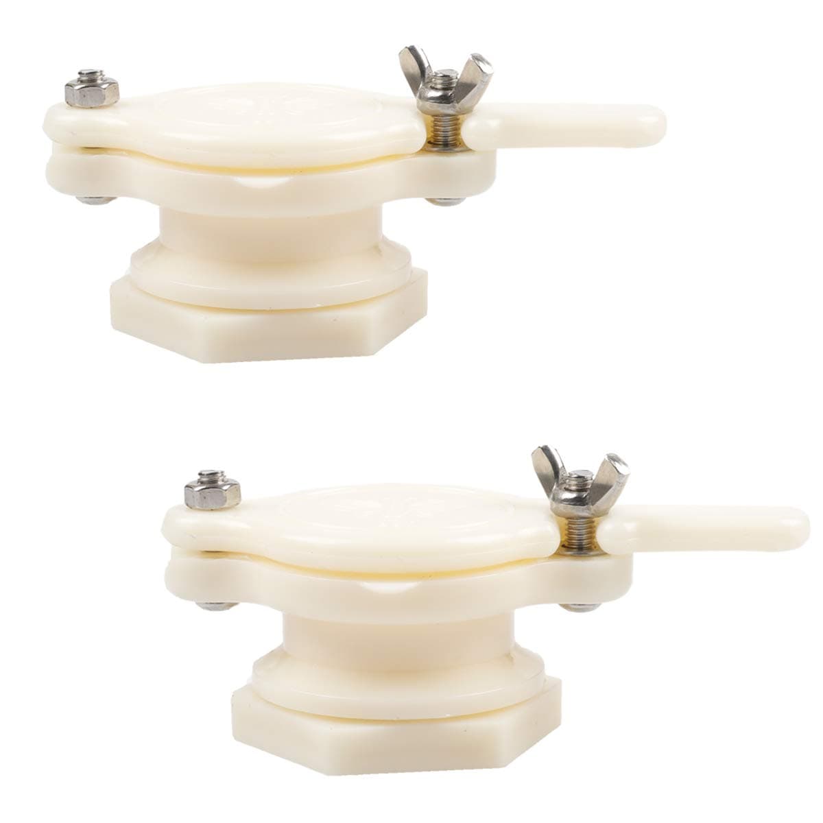 PGCOKO 2 Pack Honey Gate Valve Food Grade Plastic Honey Extractor Honey Tap Tool Threaded Barrel Beekeeping Equipment Tool