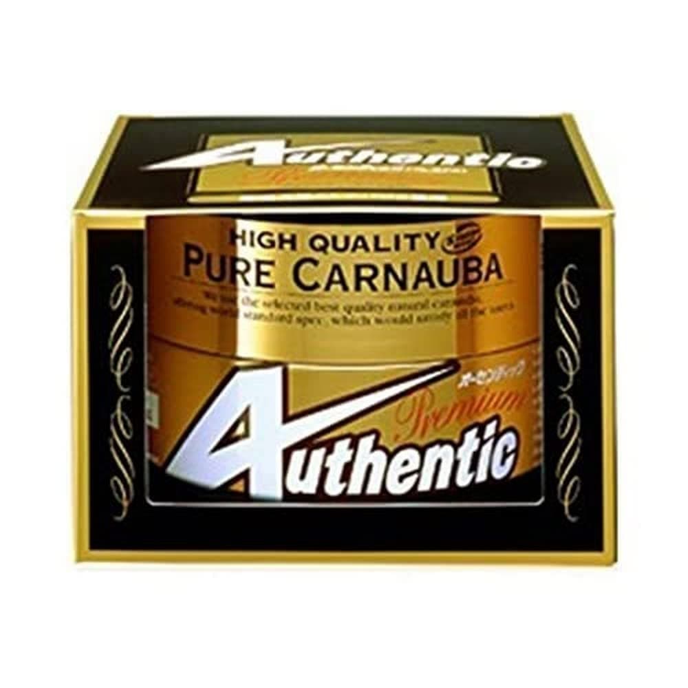 SOFT99 Authentic Premium Wax 200g – Natural Brazilian Carnauba Wax for Deep Gloss & Hydrophobic Protection – Includes Applicator Sponge & Detailing Brush