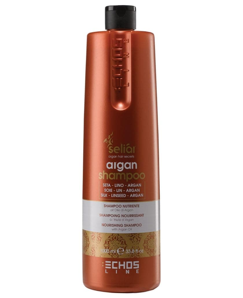 Echos Line Seliar Argan Nourishing Shampoo 1000ml/33.8oz"Free Starry Sexy Kiss Lip Plumping 10 Ml" (1000ml/33.8oz)