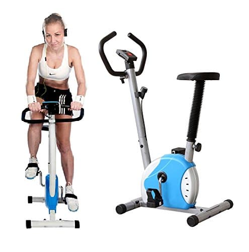 Upright Belt Olympic Exercise Bike Cycling light weight BLUE with LCD Display