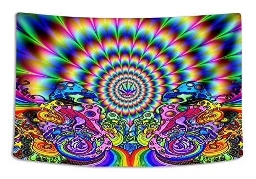 Tapestry Wall Cloth Fabric Hanging Bohemian For Bedroom Dorm Apartment Decoration Live Background Psychedelic Trippy Colorful Trippy Surreal Abstract Astral Digital Hemp Art 153x102cm(60x40inch)(001)