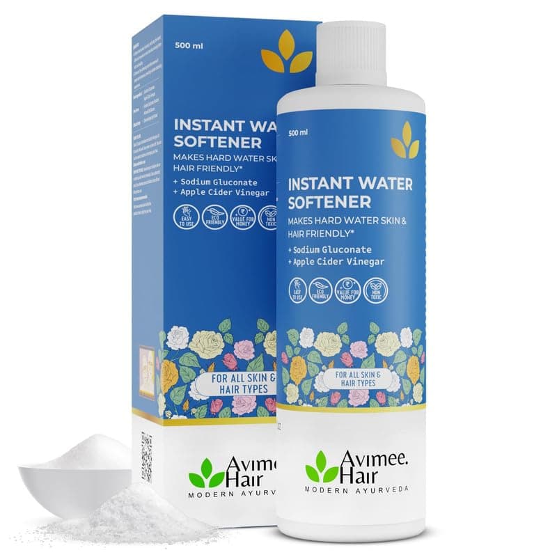 Avimee Herbal Instant Water Softener | Makes Your Water Hair & Skin Friendly | Reduces Hair Fall & Skin Itching | Disables Hardness & Maintains pH Level | Non Toxic and 100% Safe | 500 ml