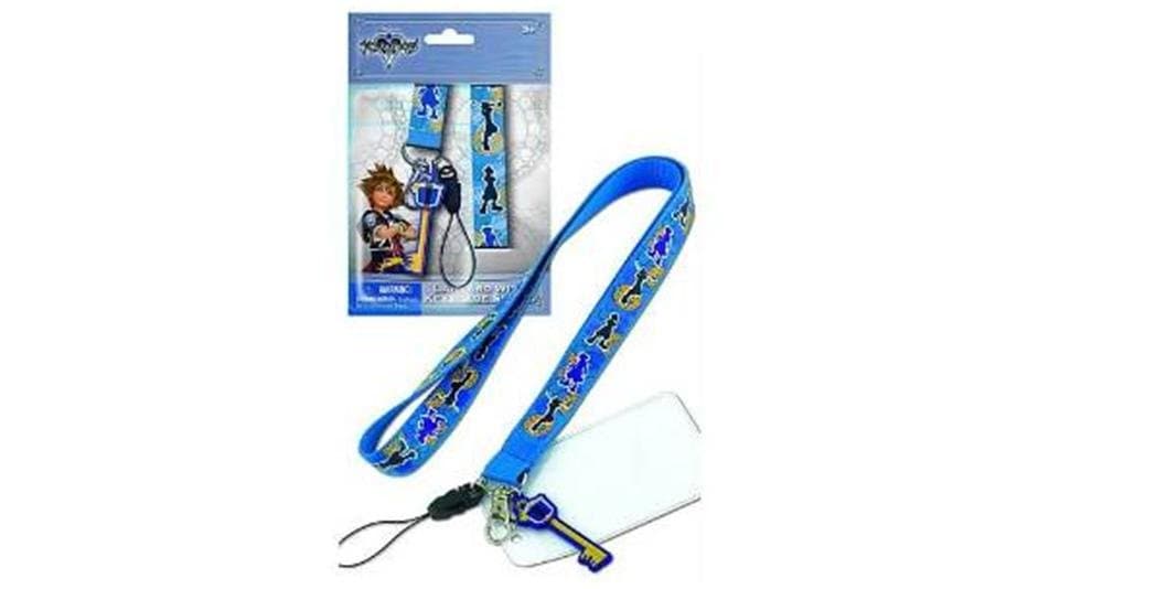 Kingdom Hearts Lanyard keychain holder with ID Badge Holder