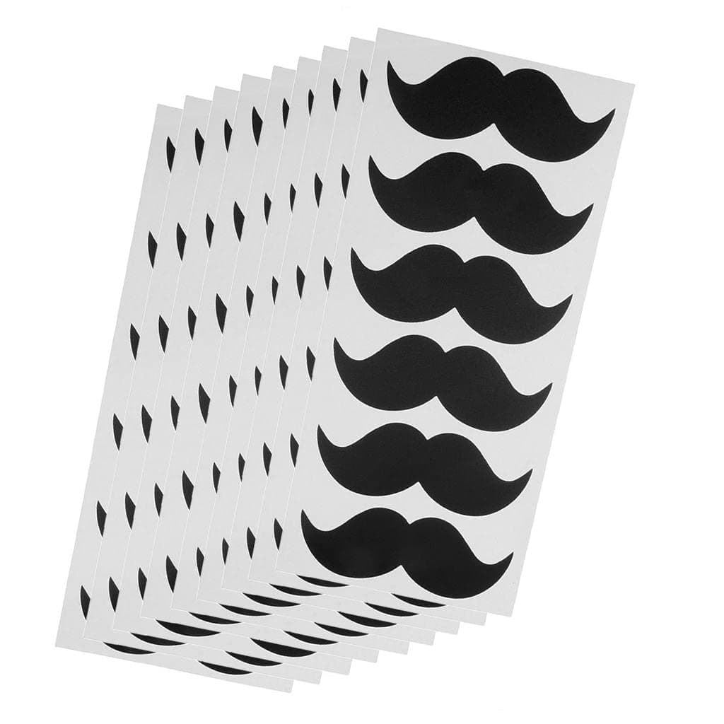 ATORSE® 9 Sheets Black Funny Mustache Decal Stickers Craft Art Vinyl DIY Making