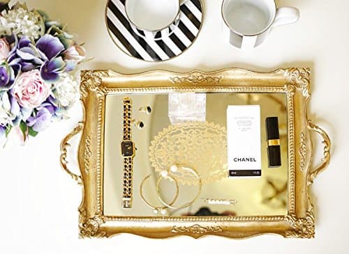 Tray Vintage Table Bar Serving Plate Cool Golden Dining High Tea