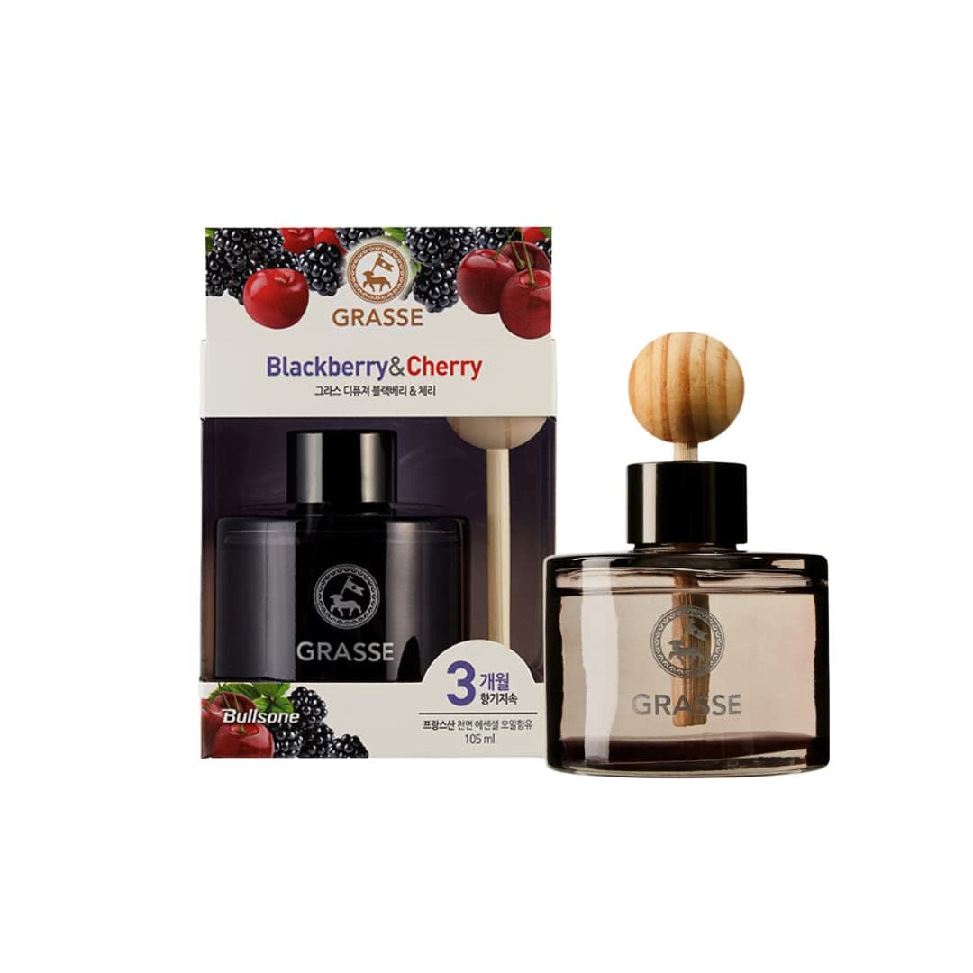 Grasse Diffuser, Natural Car Air Fresheners, Luxury Car Perfume - Black Berry & Cherry Scent