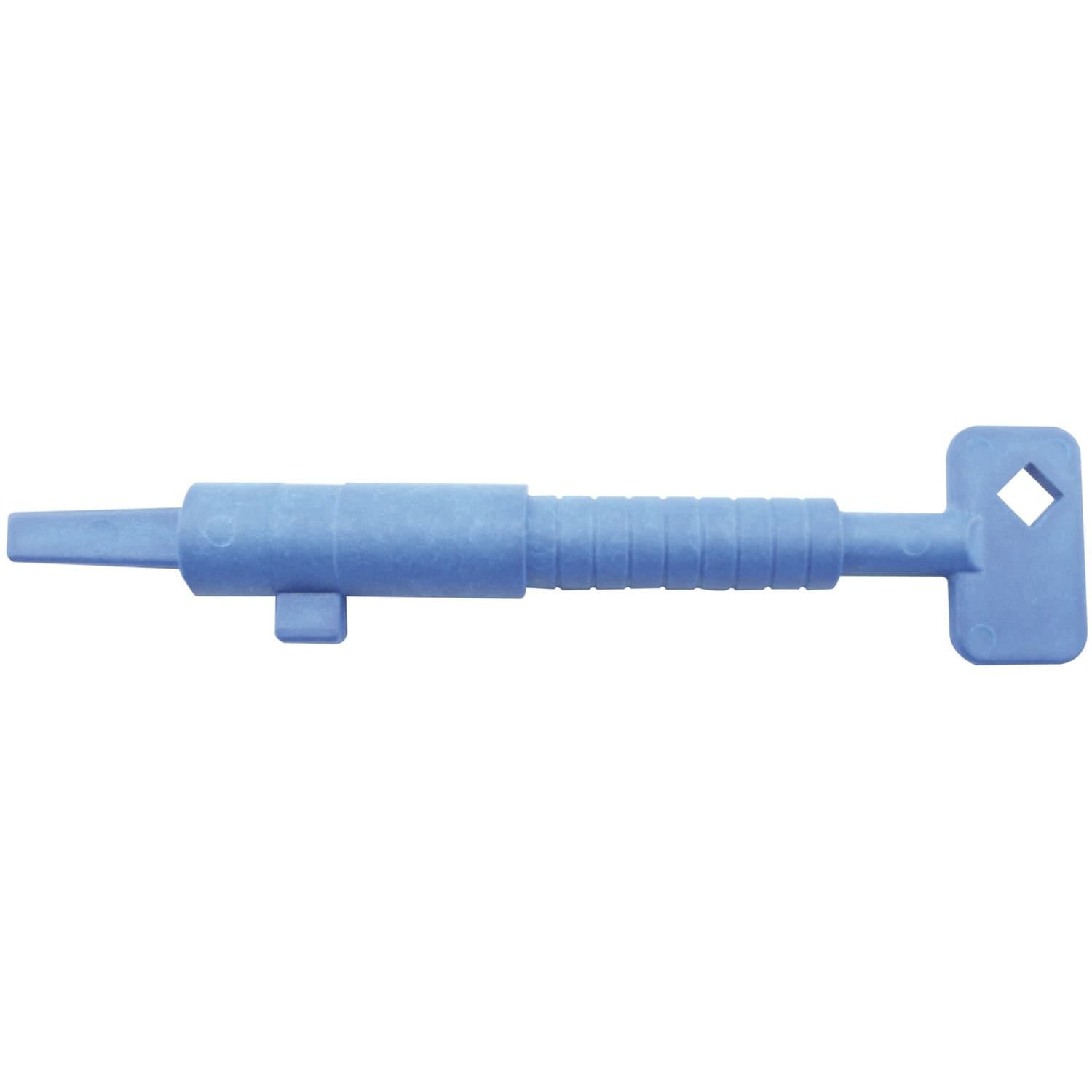Universal Building Key, high-Quality Plastic Blue, with Figures, Square 7-10 mm, Inner Square 7 mm,