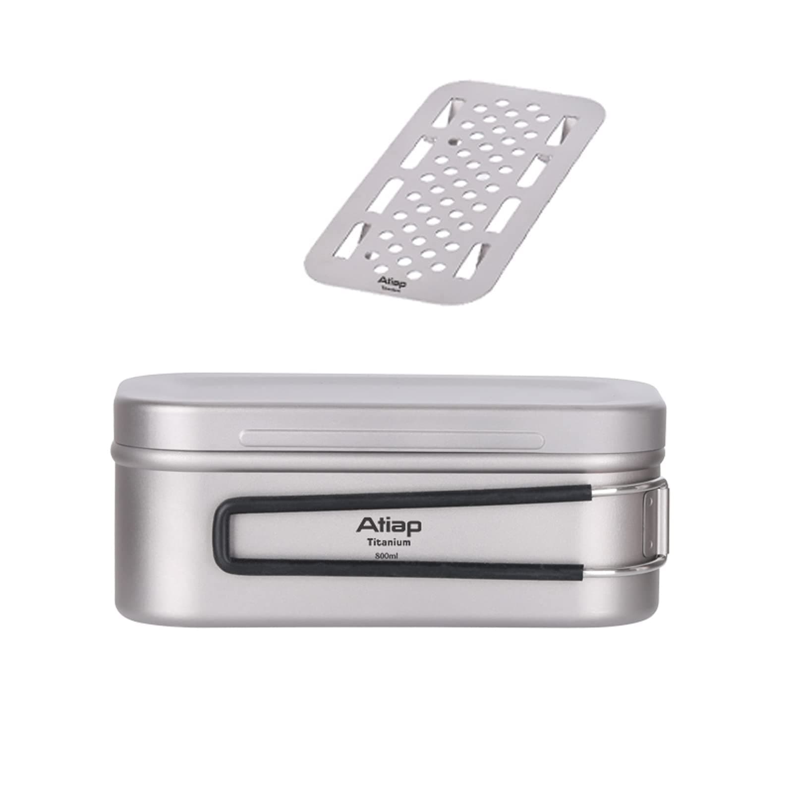 Titanium Bento Lunch Box Set Mess Kit with Lid Handle Bag 1200ML 800ML Cooking Food Box Bento Box for Outdoor Camping Hiking Picnic Daily Use