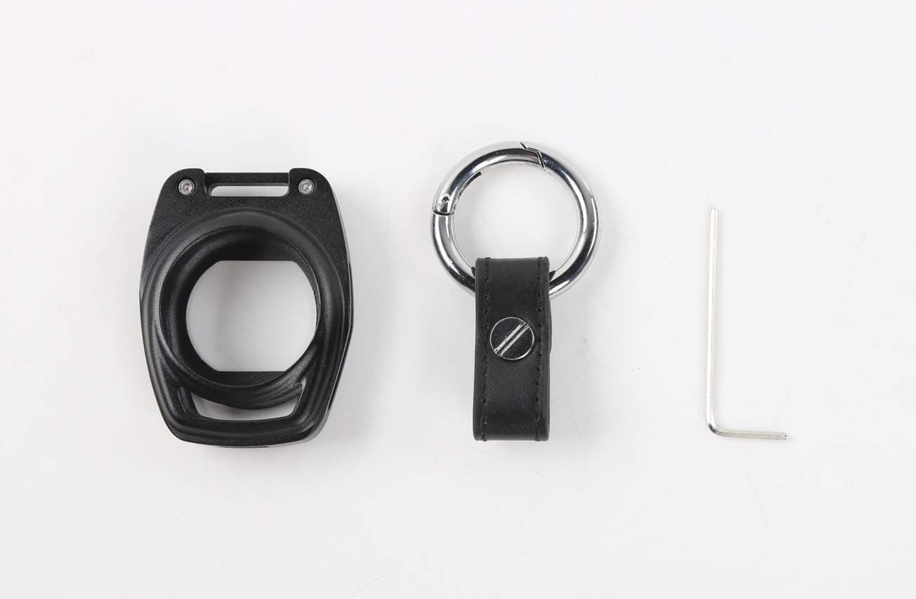 Landparts Car Key Case Cover Ring Keychain Key Chain Folding Style for Suzuki Jimny 2010-2018 (Black)