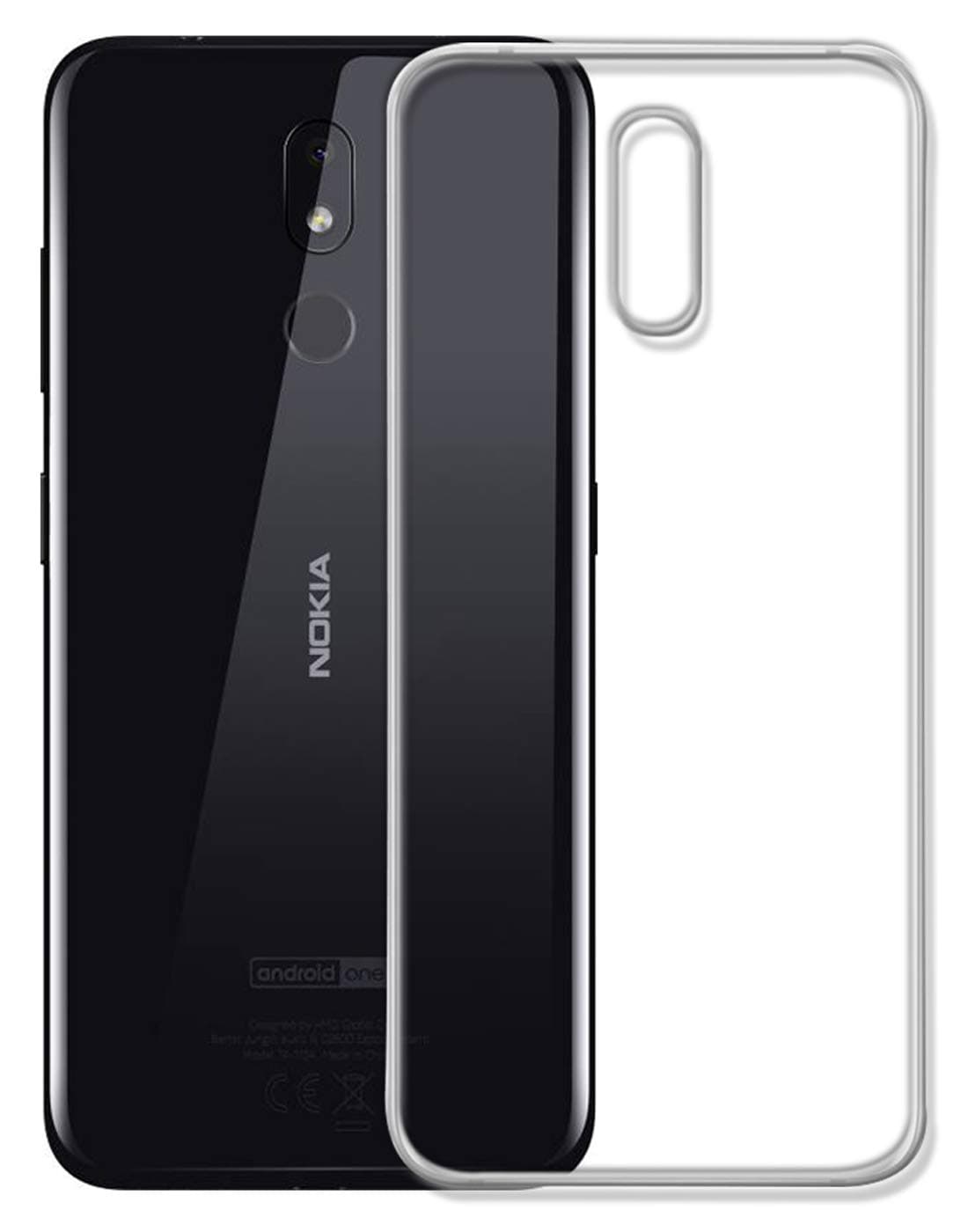 Fasheen Printed Back Case Cover for Nokia 3.2, Flexible Soft Silicone Rubber TPU, Print: Transparent