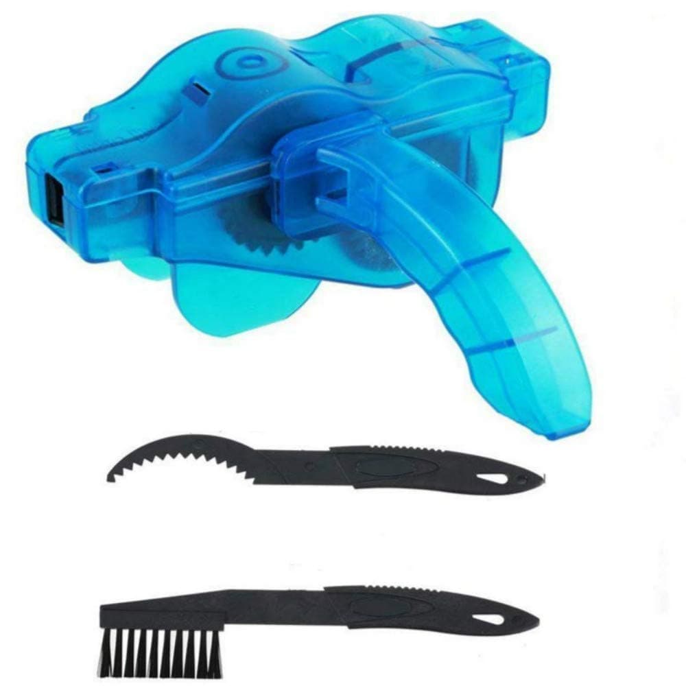 LLLLDDLLLDM Bike Chain Cleaner Kit,Bicycle Chain Cleaning Machine Brush Tool Quick Clean Cyclone Chain Scrubber Gear Brush Kits for Road Bikes Cycling Mountain Bike