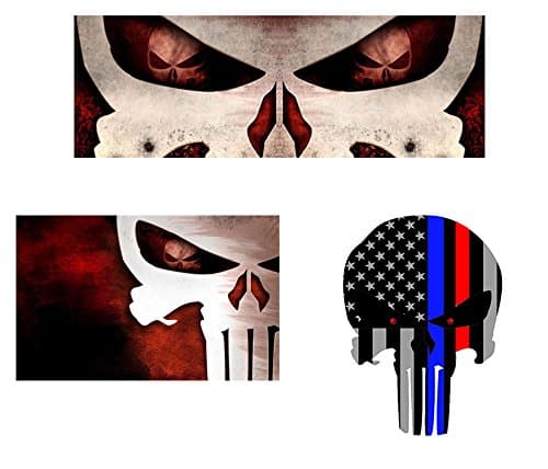 3 different Style Punisher Skull Decal /3M material