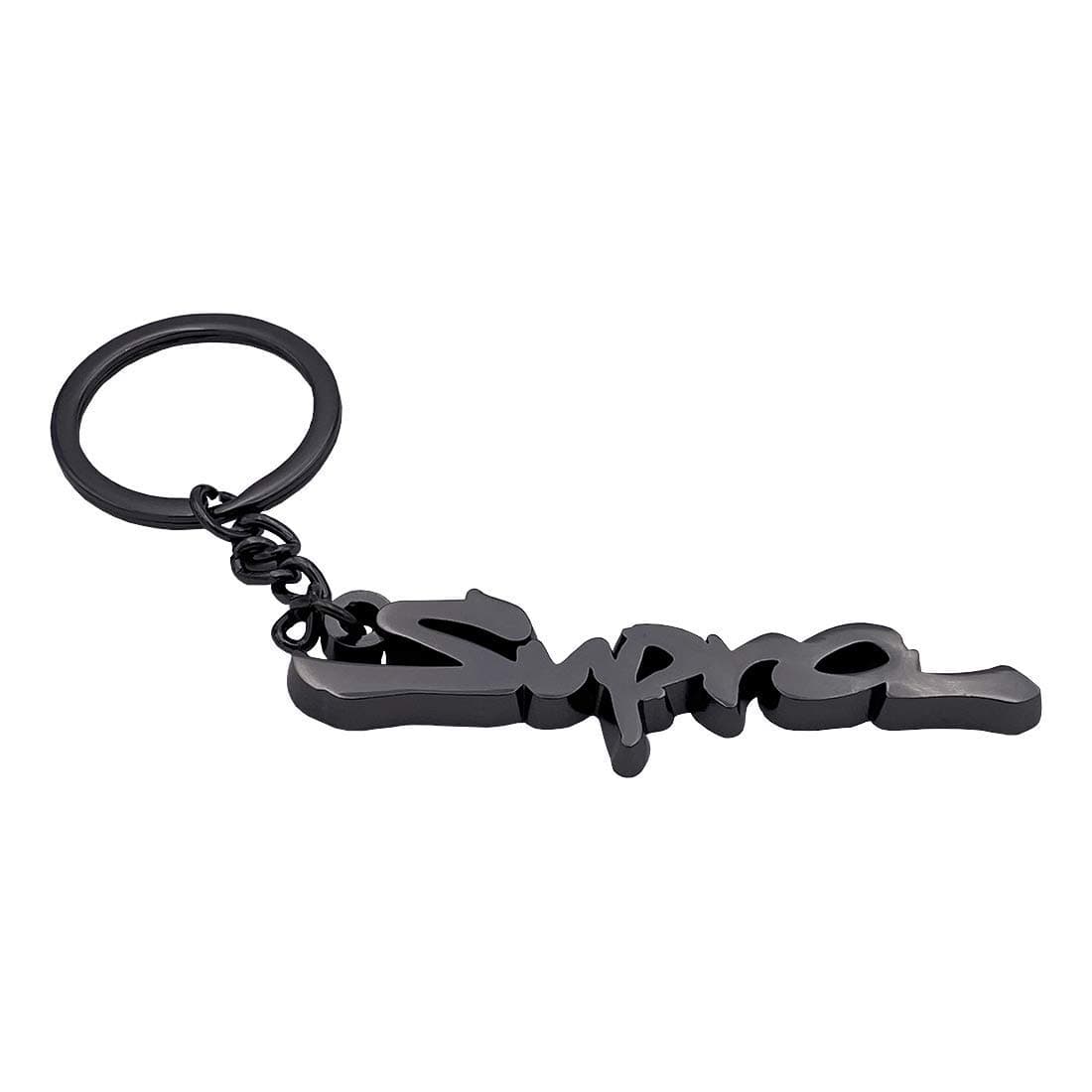 Boostnatics Car Badge Keychain Keyring compatible with Supra Key Fob (Black)
