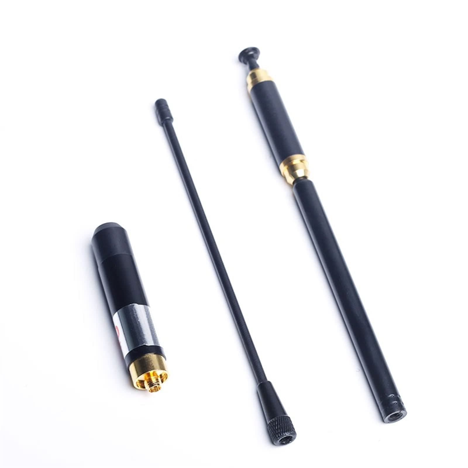 MINUTEAS Black Al-800 144/430MHz SMA-F/MA/BNC Gain Telescopic Antenna Compatible With Pryme Compatible With Kenwood Compatible With HYT Compatible With Baofeng Uv-5r Intercom antenna (Color : BNC)
